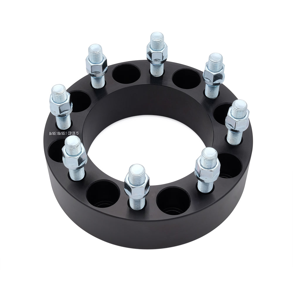 Billet Wheel Adapter-Black-8x165.1 to 8x165.1mm-Bore 126.2mm-Thickness 51mm (2.00'')-14x1.50mm