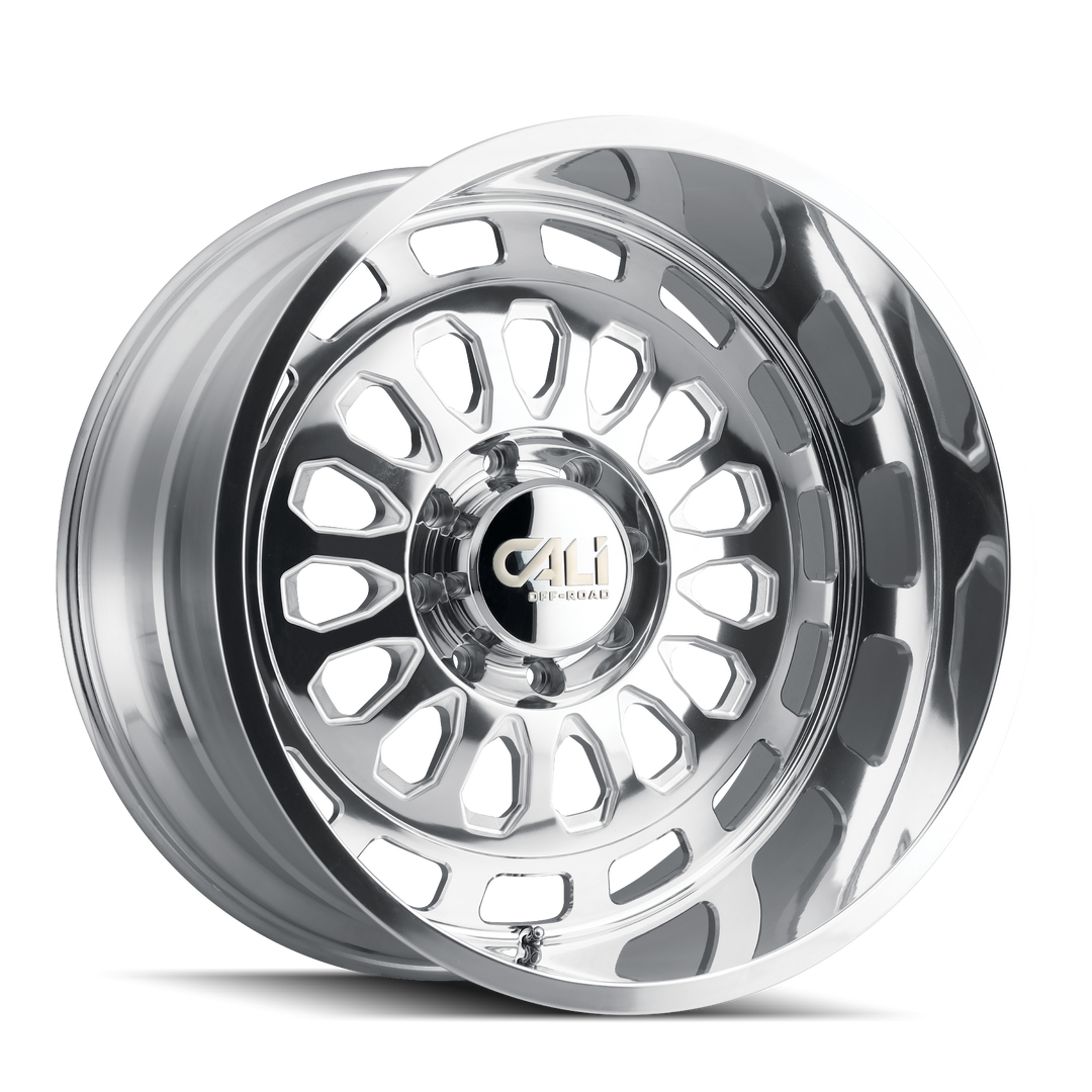 CALI OFF-ROAD PARADOX 9113 20x10 6x139.7  -25 106 POLISHED/MILLED SPOKES - TheWheelShop.ca