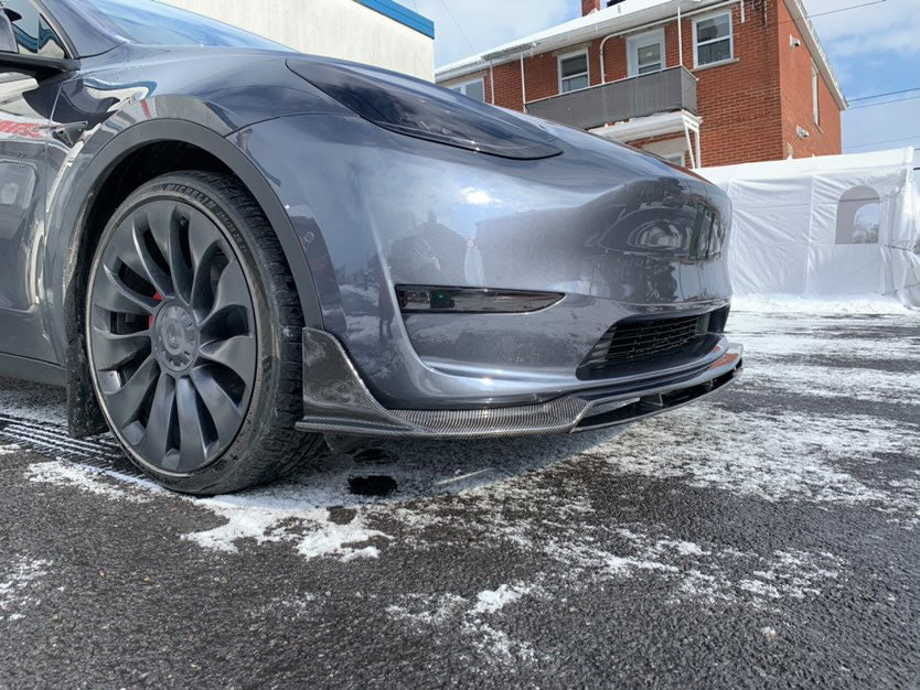 Becquet en véritable carbone style Performance Tesla Model Y