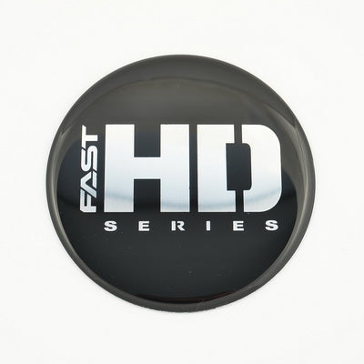 Black Emblem With Chrome (FAST HD series) Logo - Flat - EM-320FBCF
