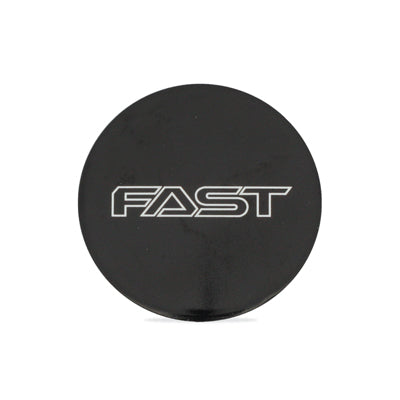Black Emblem With Chrome Outline (FAST) Logo - Flat - EM-442FBCF