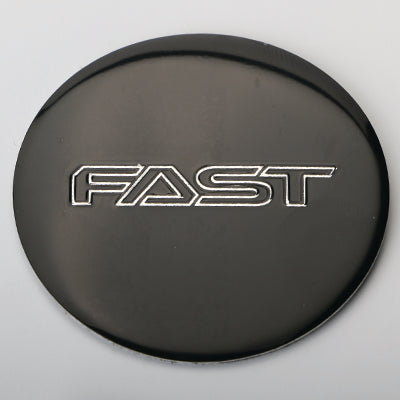 Black Emblem With Chrome Outline (FAST) Logo - Dome - EM-474DBCF
