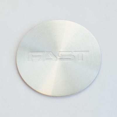 Machined Emblem With Chrome (FAST) Logo - Flat - EM-487FLCF