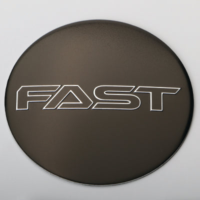 Black Emblem With Chrome Outline (FAST) Logo - Dome - EM-500DBCF