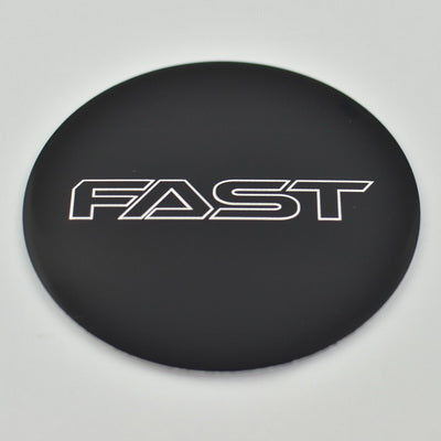 Black Emblem With Chrome (FAST) Logo - Flat - EM-545FBCF