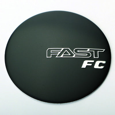 Satin Black Emblem With Chrome Outline (FAST FC) Logo - Dome