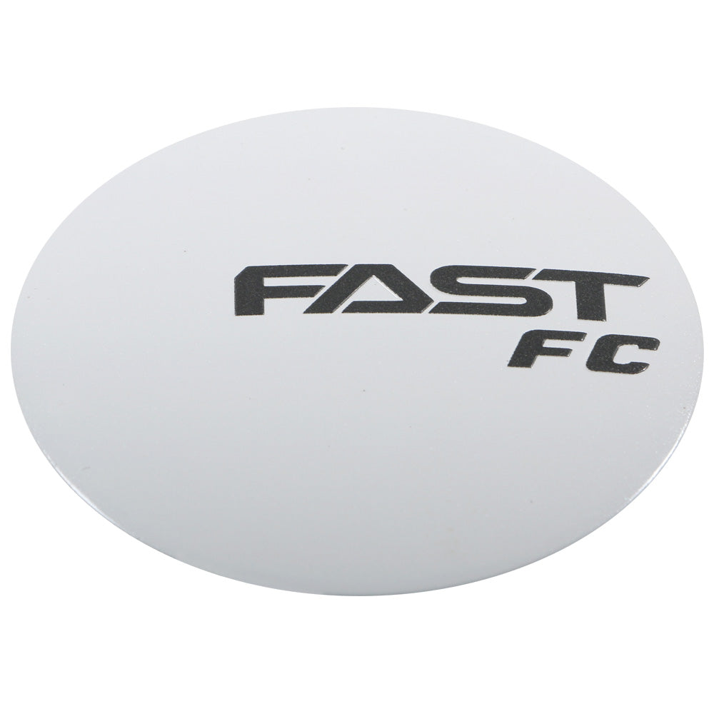 Pearl White Emblem With Gunmetal (FAST FC) Logo - Dome