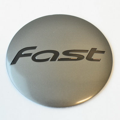 Gunmetal Emblem With Black (Fast) Logo - Dome