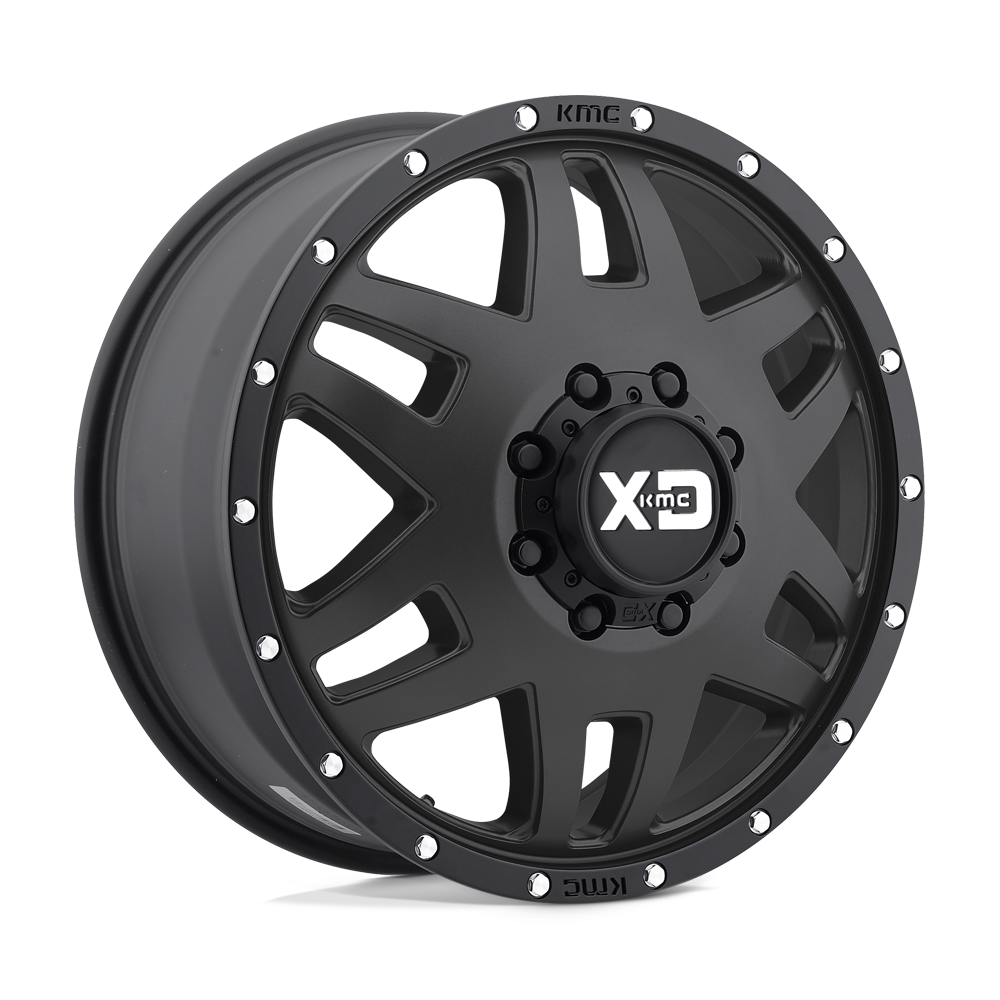 XD XD130 Machete Dually 17x6.5 8x200 -155 142 Satin Black With Reinforcing Ring
