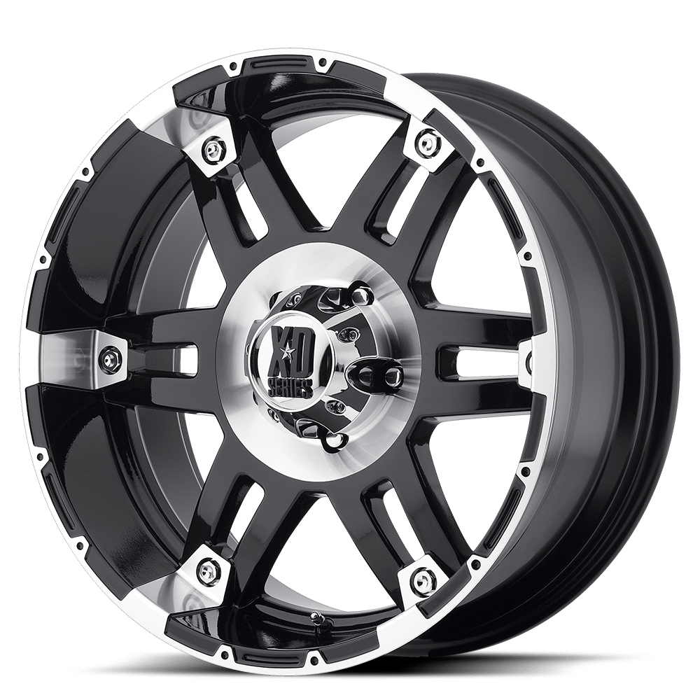 XD WHEELS XD797 SPY 17X9 6X139.7 -12 106.1 GLOSS BLACK MACHINED