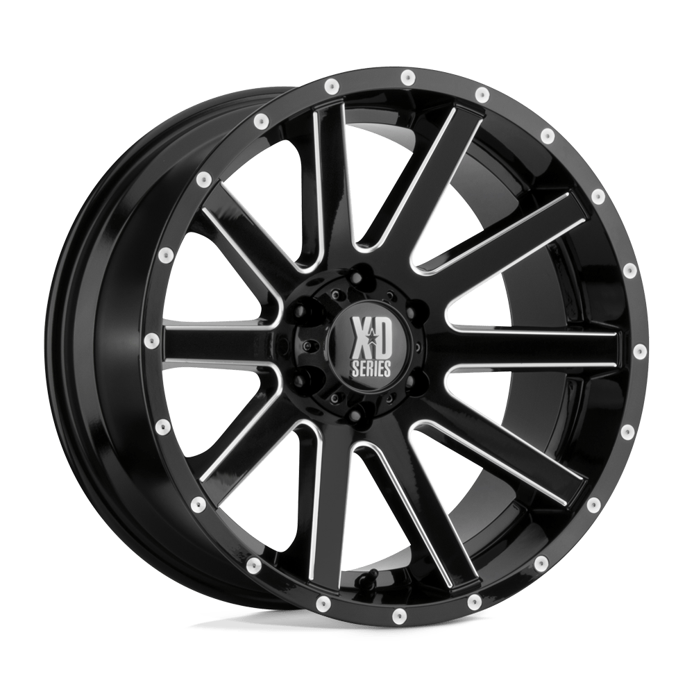 XD WHEELS XD818 HEIST 20X12 6X139.7 -44 106.1 SATIN BLACK MILLED
