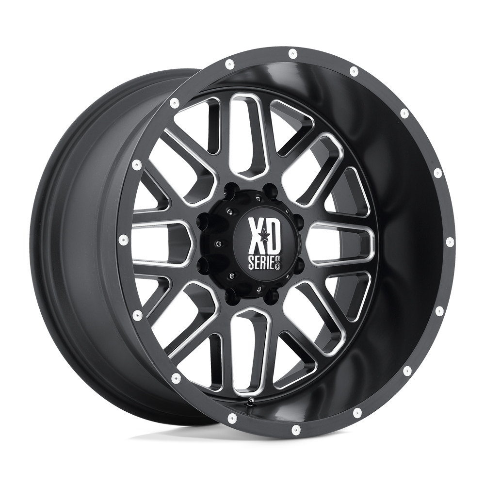 XD WHEELS XD820 GRENADE 20X9 6X120 18 72.56 SATIN BLACK MILLED
