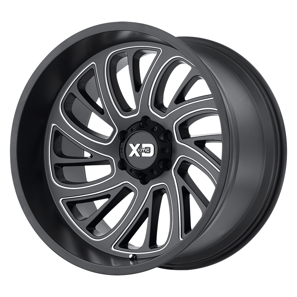 XD WHEELS XD826 SURGE 20X12 5X127 -44 78.1 SATIN BLACK MILLED