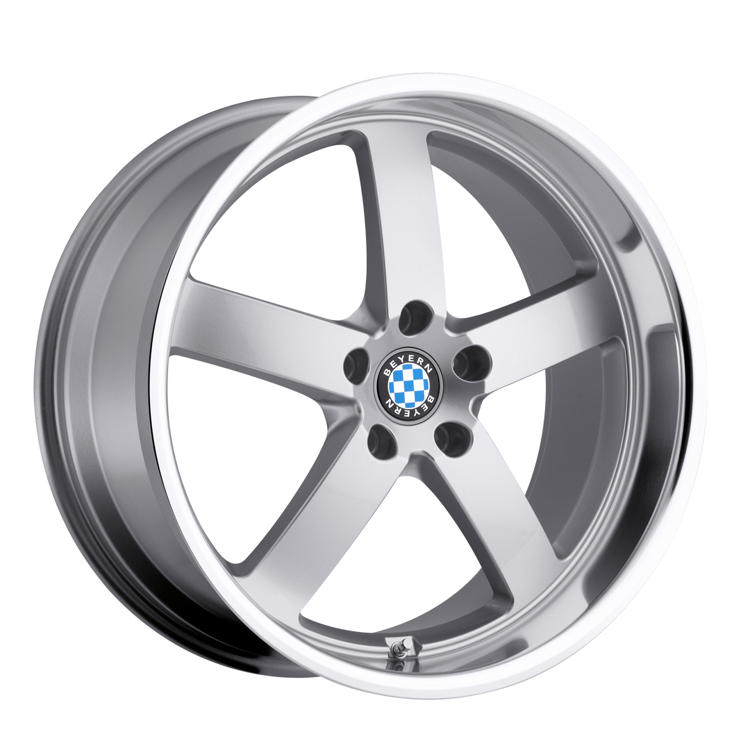 BEYERN RAPP 19X9.5 5X120 45 72.56 SILVER W/ MIRROR CUT LIP