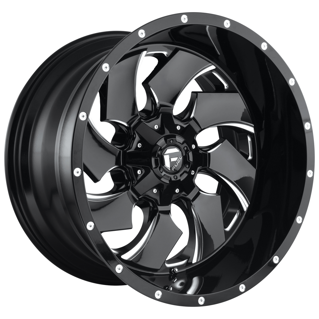 FUEL OFF-ROAD D574 CLEAVER 20X8.25 8X210 -246 154.3 GLOSS BLACK MILLED