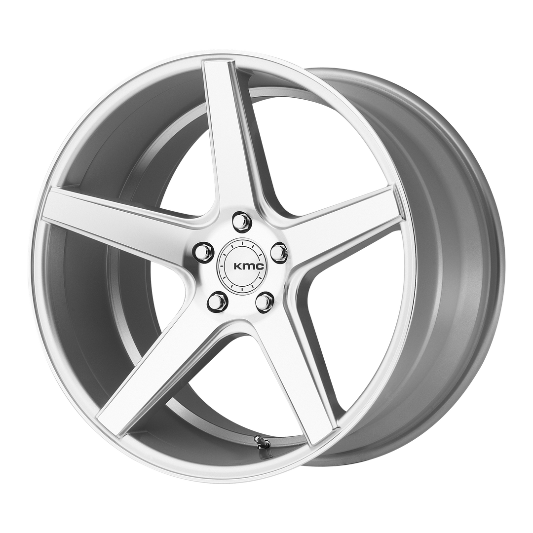 KMC WHEELS KM685 DISTRICT 20X10.5 5X120 45 74.1 SILVER MACHINED