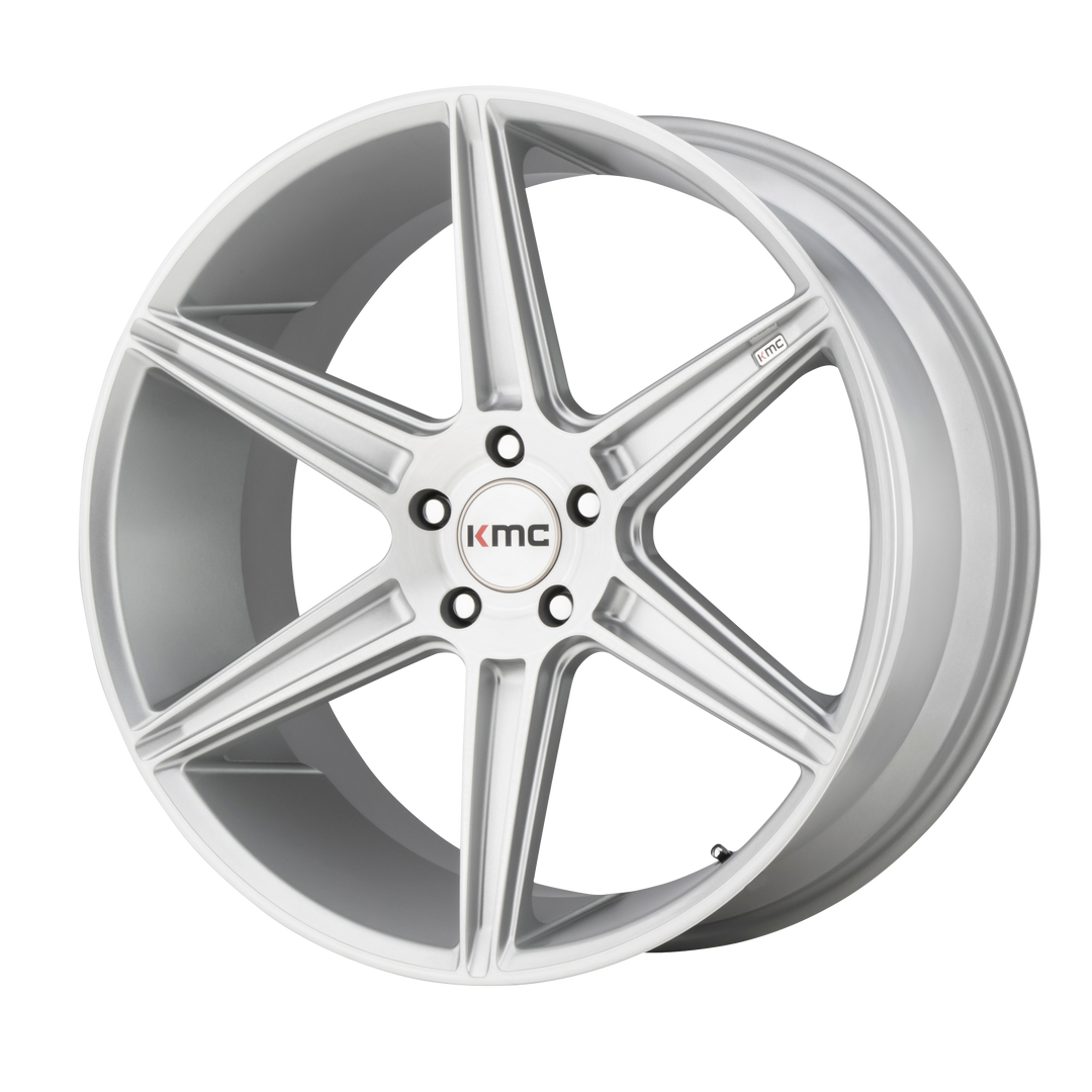 KMC WHEELS KM711 PRISM 20X10.5 5X120 35 74.1 BRUSHED SILVER