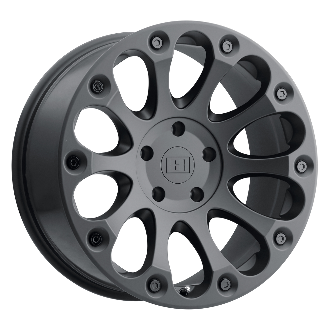 LEVEL 8 IMPACT 18X9 6X114.3 12 76.1 MATTE BLACK