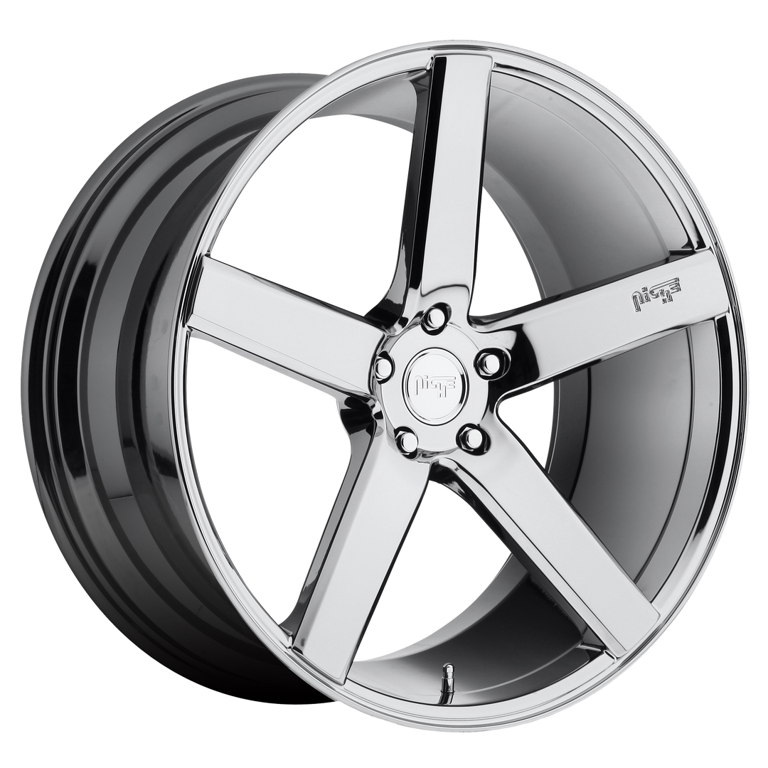 NICHE 1PC M132 MILAN 20X8.5 5X114.3 35 72.56 CHROME PLATED