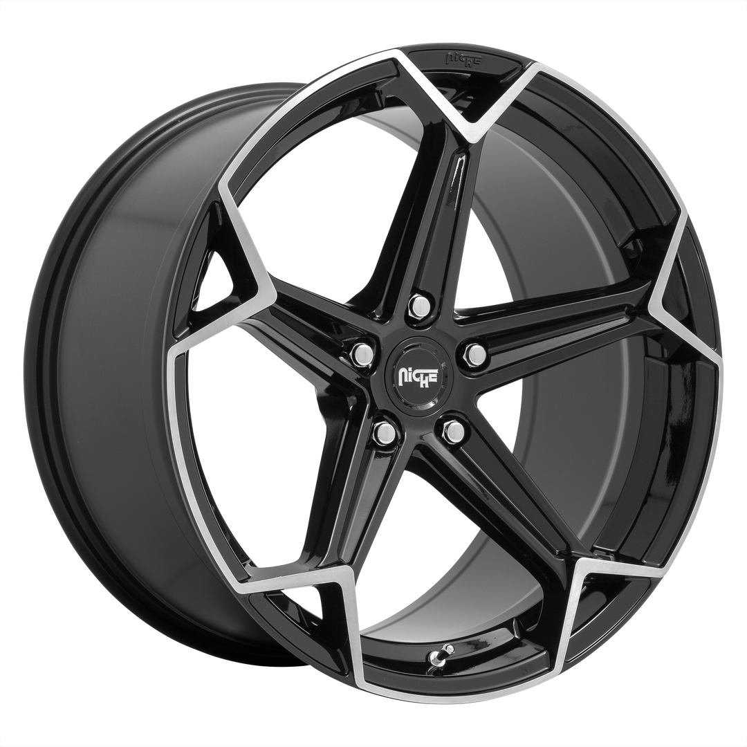 NICHE 1PC N259 ARROW 20X10.5 5X112 27 66.56 GLOSS BLACK BRUSHED