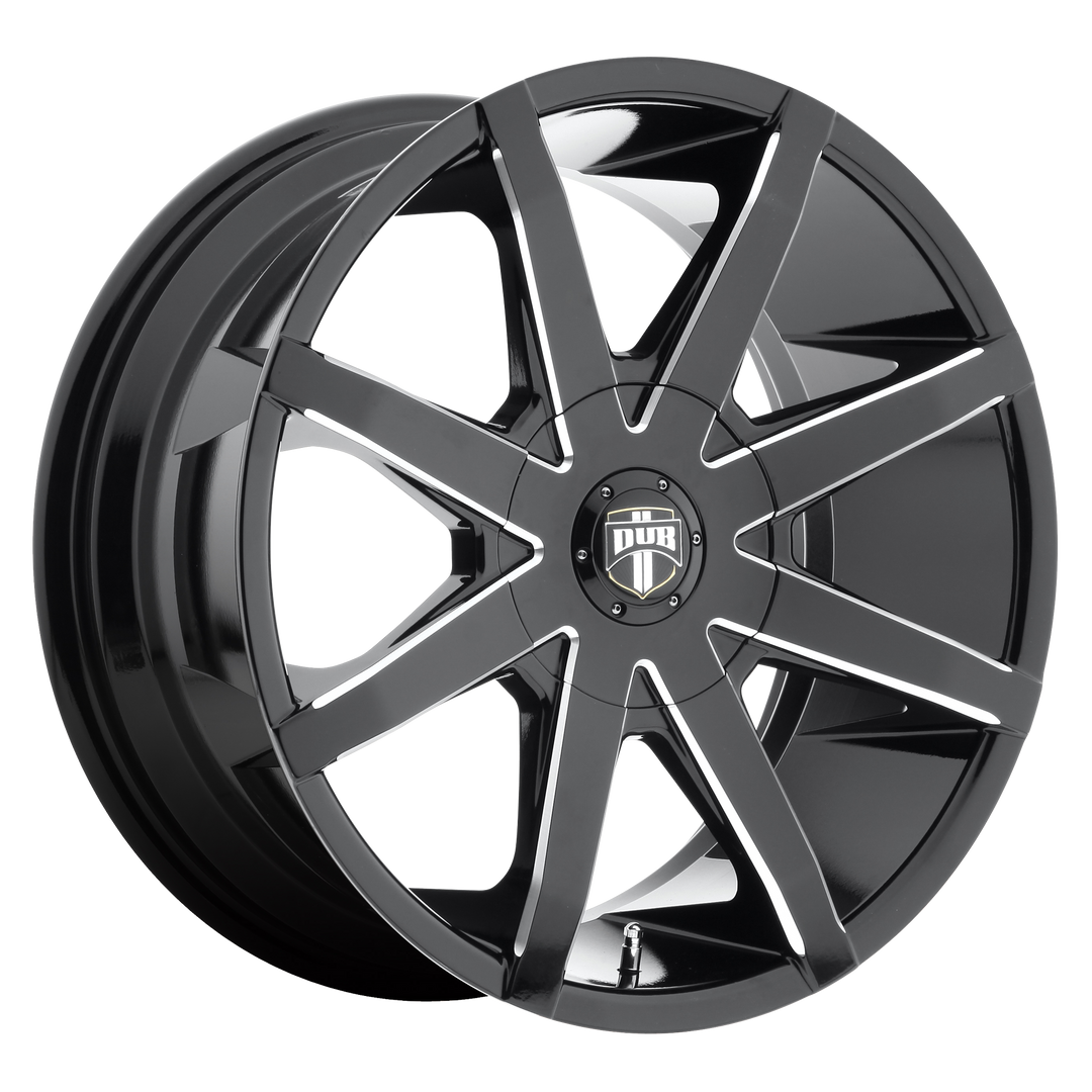 DUB 1PC S109 PUSH 20X8.5 6X132 30 74.5 GLOSS BLACK MILLED