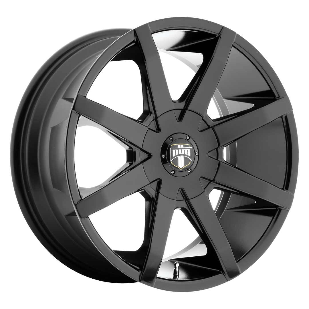 DUB 1PC S110 PUSH 20X8.5 6X115 / 6X120 42 72.56 GLOSS BLACK