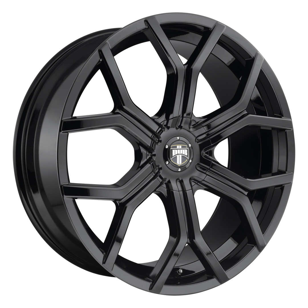 DUB 1PC S208 ROYALTY 22X9.5 6X120 / 6X132 30 74.5 GLOSS BLACK