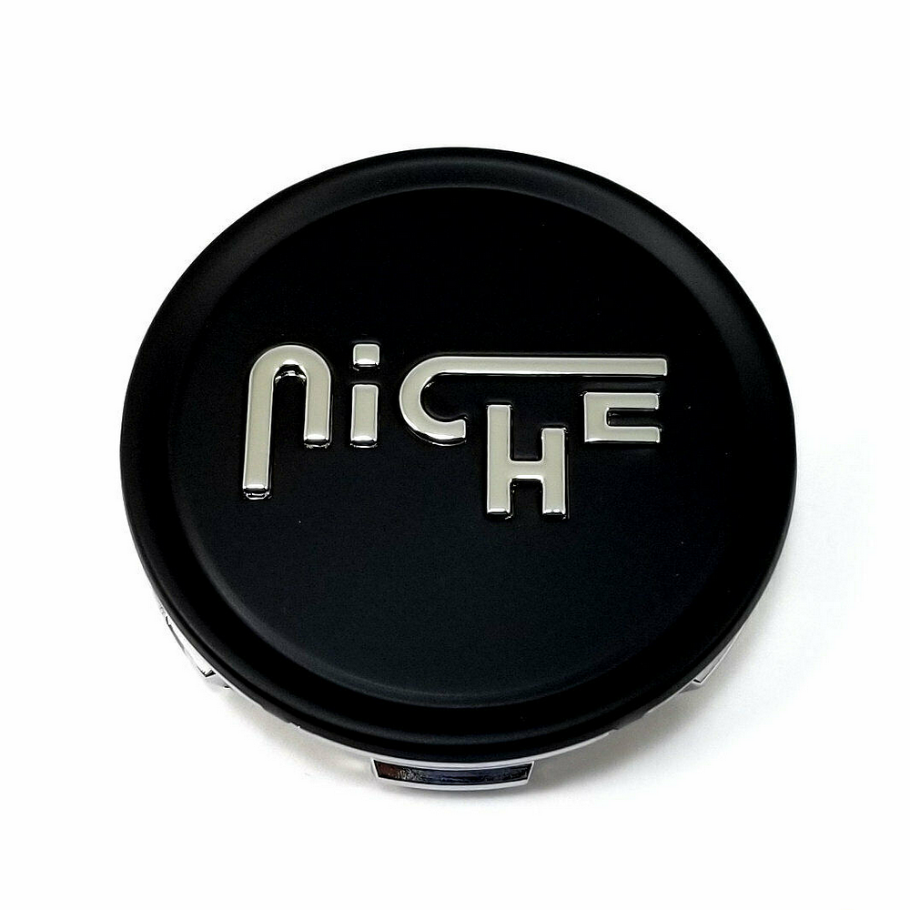 Niche 2.70" Flat Cap-mt-blk Silver Logo