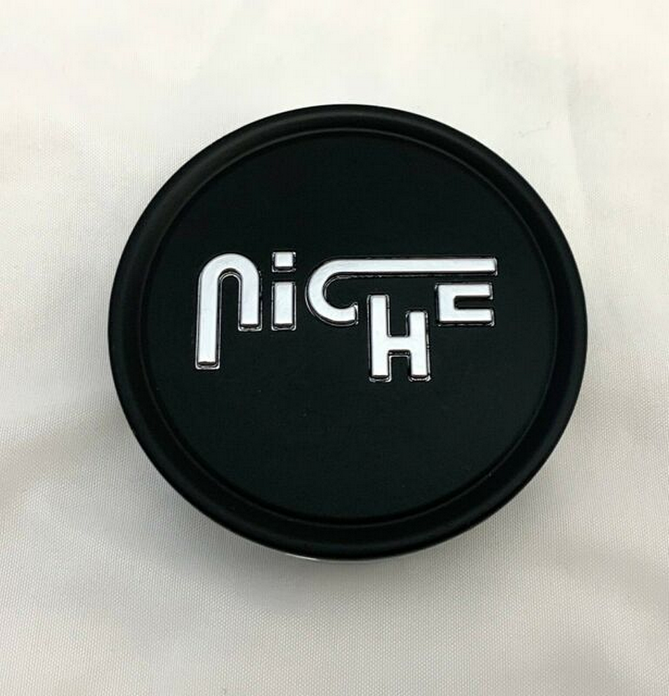 Niche 2.95" Flat Cap-mt-blk Silver Logo