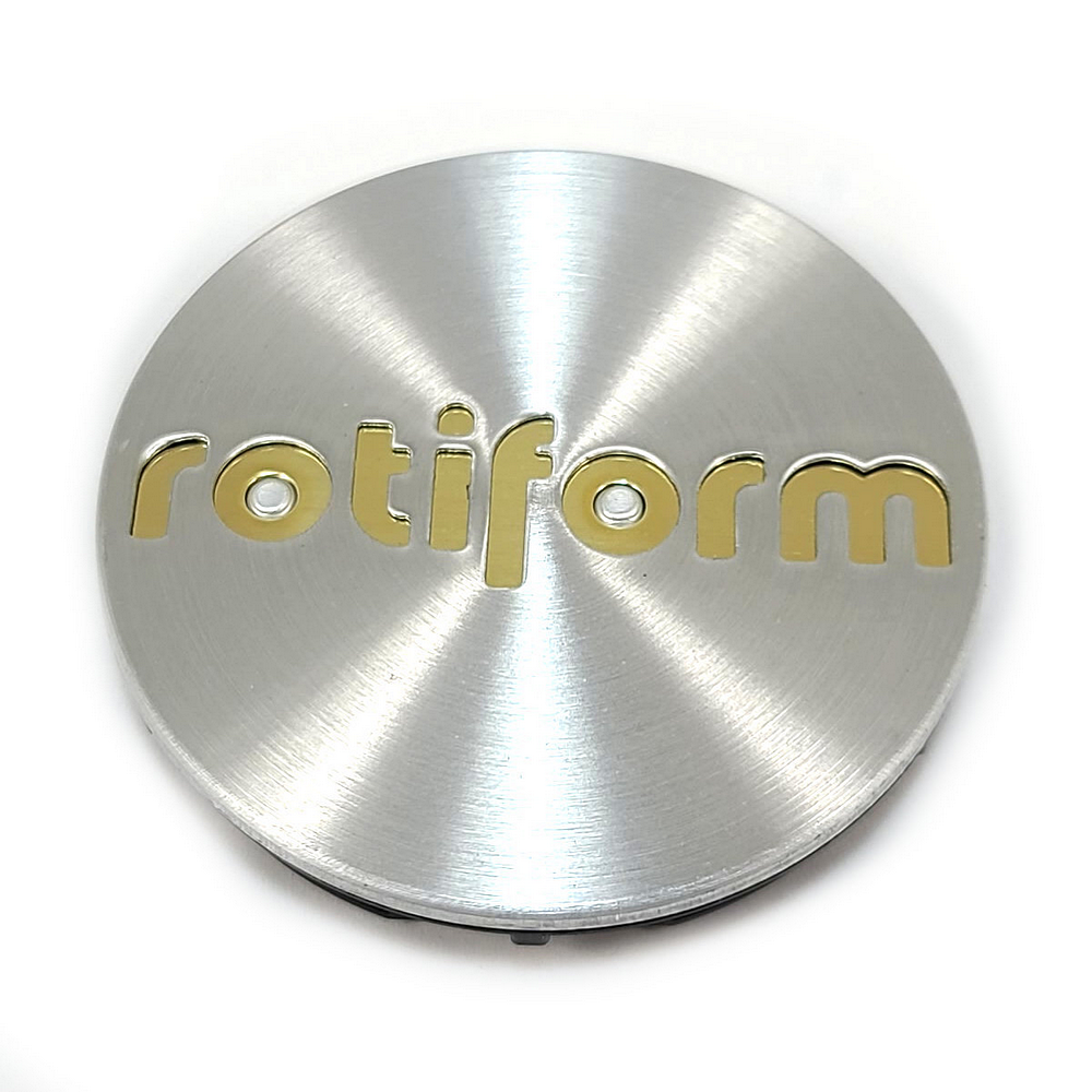Rotiform 2.36"Snapin Cap-mach W/gld Logo
