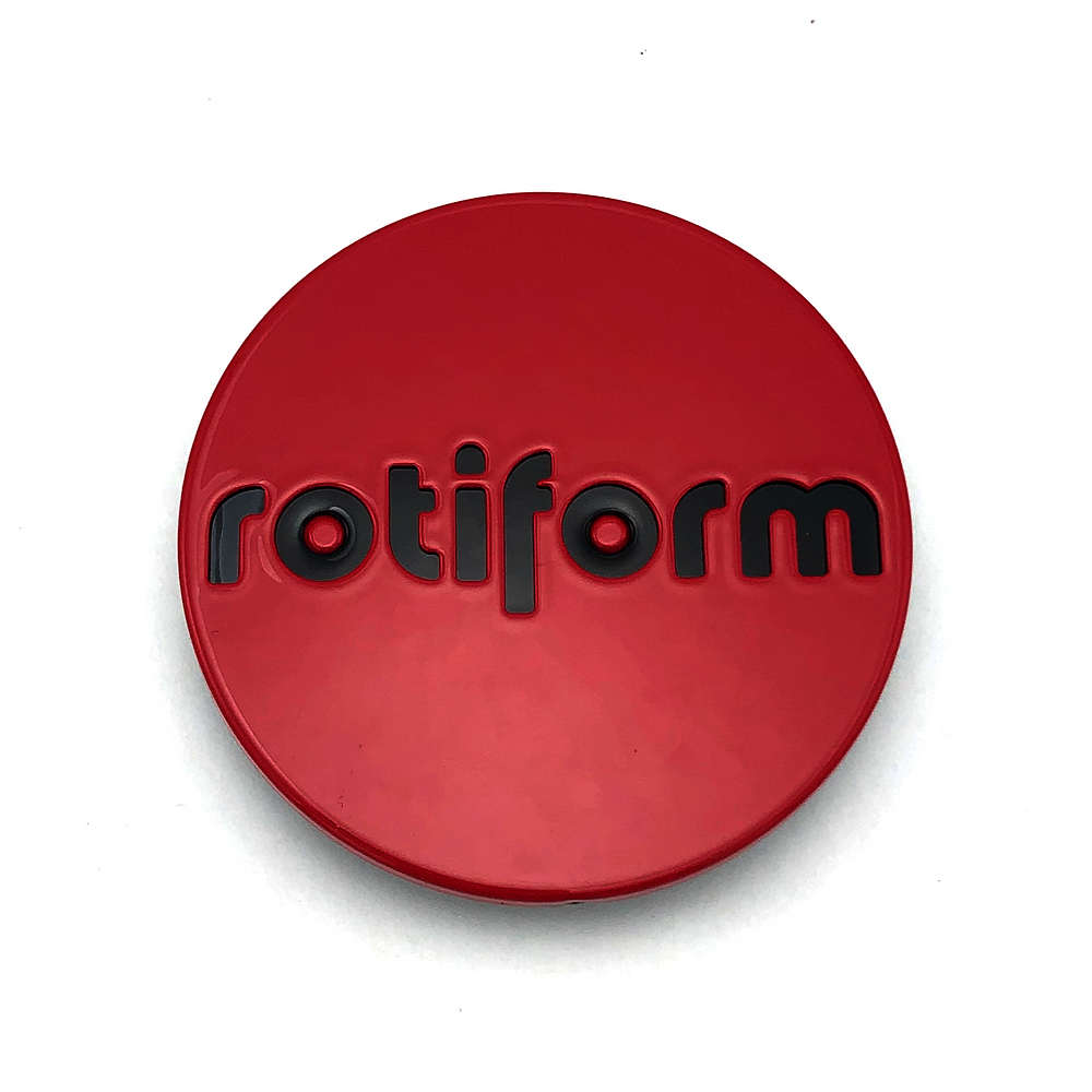 Rotiform 2.36"Snap In Cap-red W/blk Logo