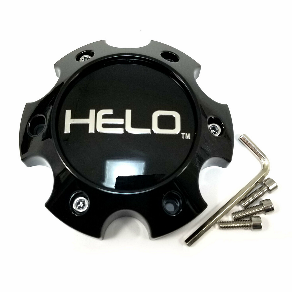 Helo Cap 6x135 Lug H34 - Gloss Black