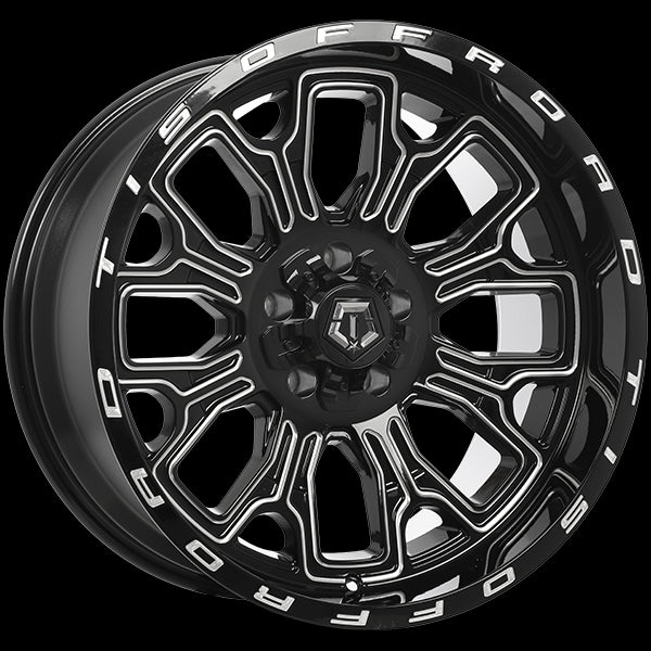 TIS Wheels 560 20x10.0 5x114.3 / 5x127 -19 78.1mm Gloss Black - Milled Edge