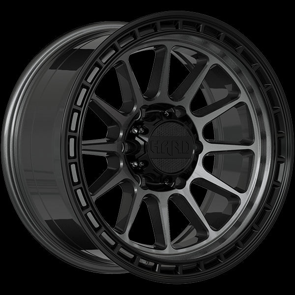 Ruffino Hard Mojave 17x8.5 5x127 -6 71.5mm Satin Grey - Black Lip