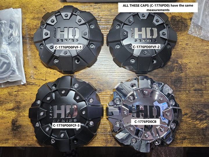 Satin Black Cap With Chrome Hardware And Fast HD Series Logo - C-1776PD0FCF-3