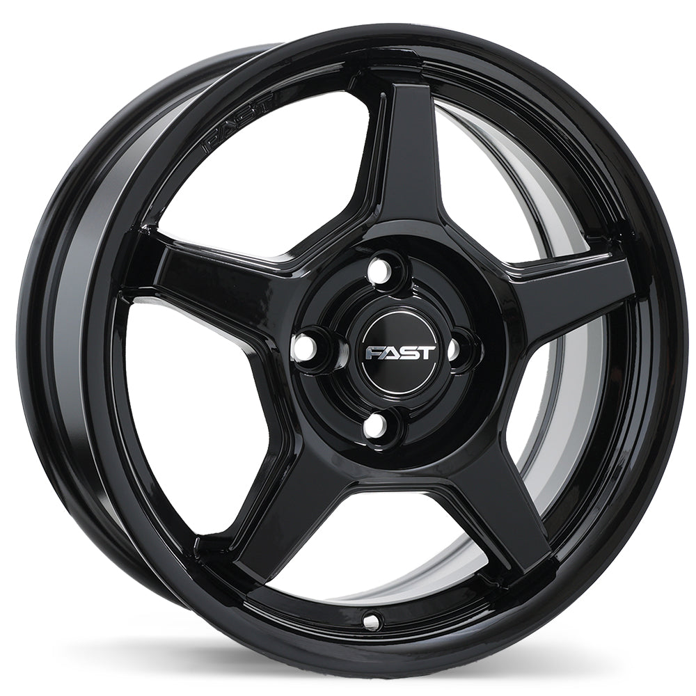 Fast Wheels Flair 15x6.0 4x100mm +40 56.1mm Gloss Black