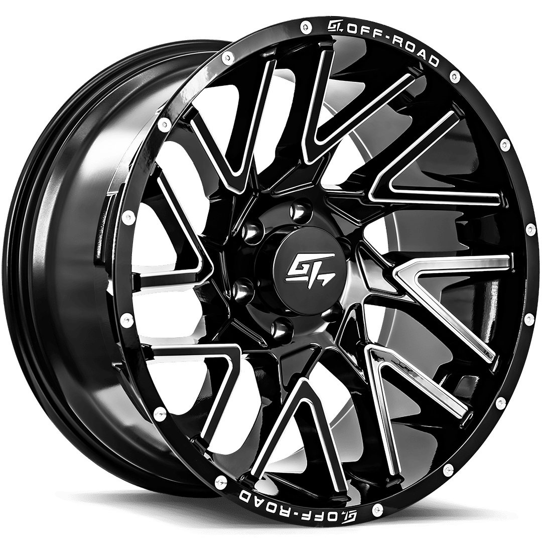 Gt Aggression Rims GT Offroad Aggression 20x9 8x180 12 125.2 Gloss Black Milled – The ...