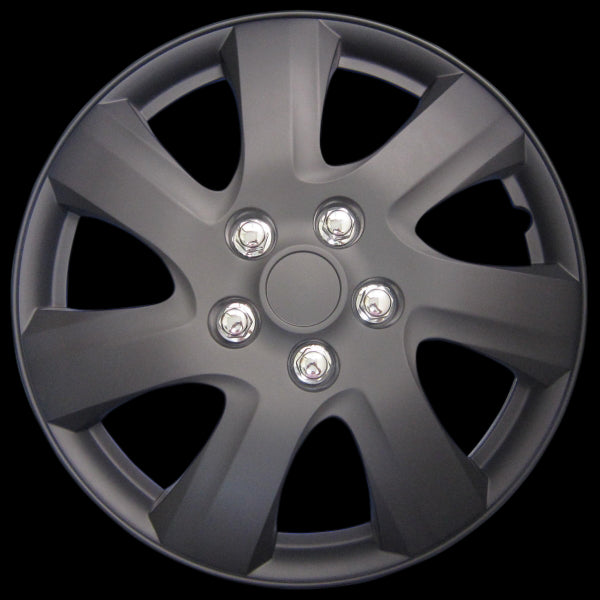 DAI Snap-On Hubcaps - 17'' Black - Set Of 4