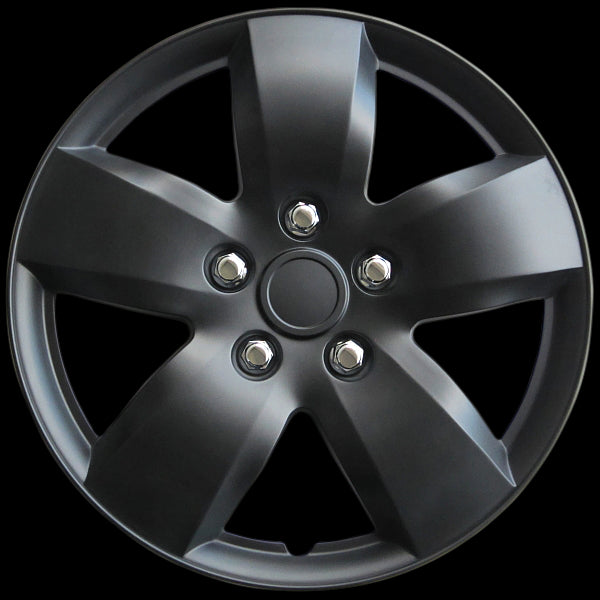 DAI Snap-On Hubcaps - 14'' Black - Set Of 4