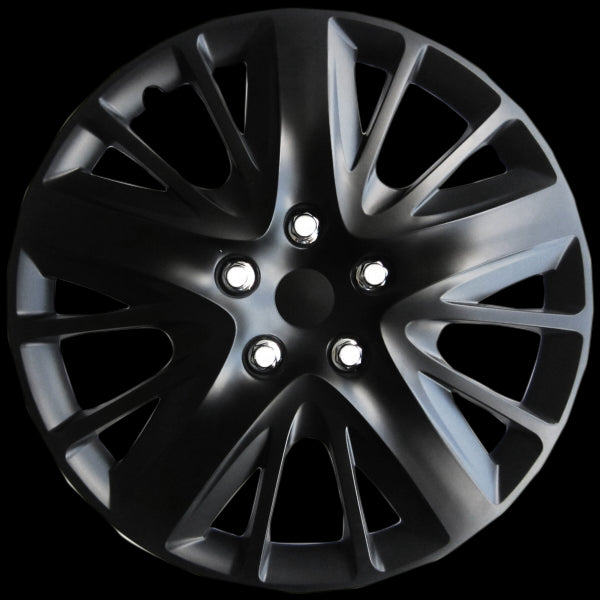 DAI Snap-On Hubcaps - 18'' Black - Set Of 4