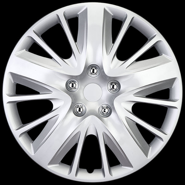 DAI Snap-On Hubcaps - 18'' Silver - Set Of 4