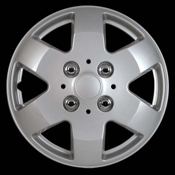 DAI Snap-On Hubcaps - 15'' Silver - Set Of 4