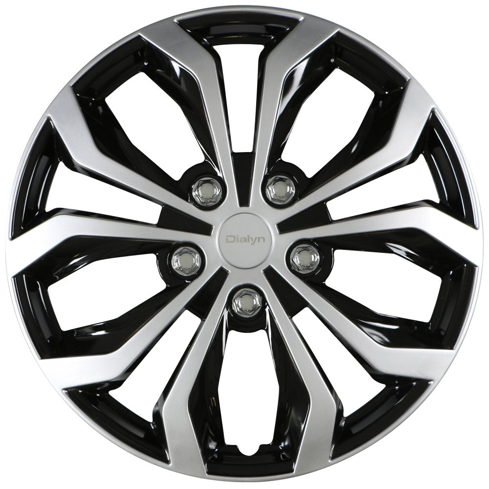 Dialyn Hubcaps Style 132 - 16" Silver/Black - Set Of 4