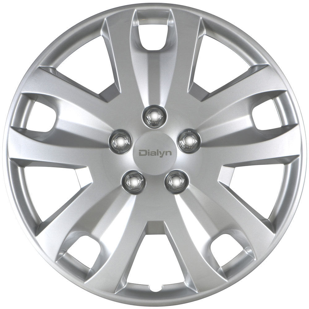 Dialyn Snap-On Hubcap Style 133 - 17" Silver - One Replacement Cap (1 Hubcap Only)