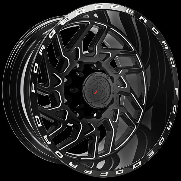Forged Wheels XR103 20x10 8x180 -19 125.1 Gloss Black - Milled Edge