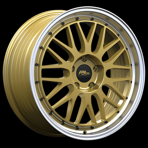 720 Form FF14 17x7.5 5x114.3 35 73.1 Gold - Machined Lip