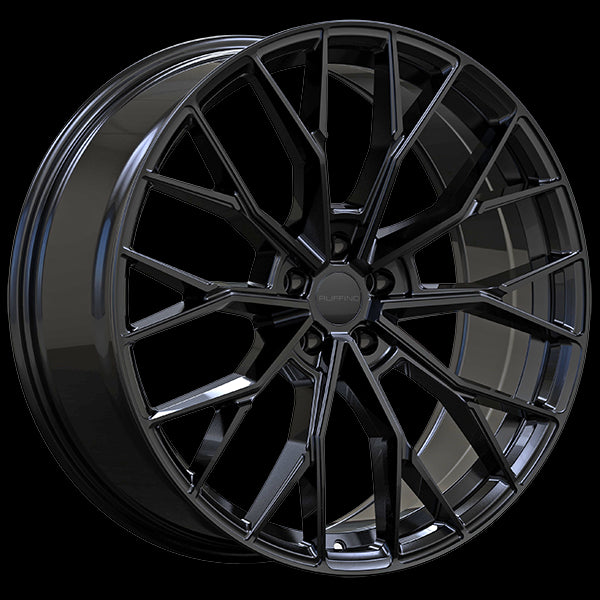 Ruffino Alpine 22x9 5x108 40 63.4 Gloss Black – The Wheel Shop CA INC