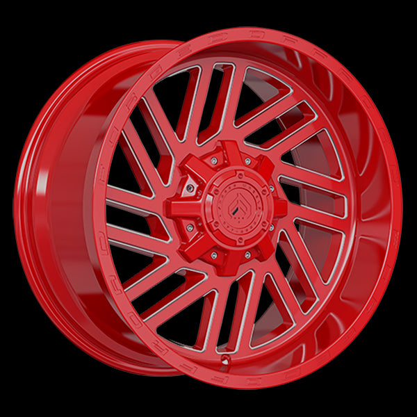 Forged Wheels XR107 20x10 6x135 / 6x139.7 -12 87.1 Red - Milled Edge
