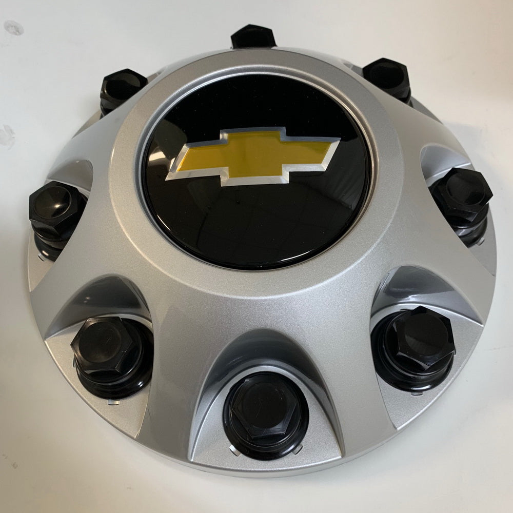OEM Chevrolet Cap- Silver With Black And Gold Logo (requires OEM type nuts)