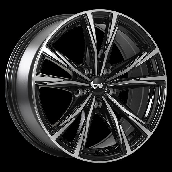 DAI WHEELS ORACLE 17X7.5 5X114.3 41 73.1 GLOSS BLACK WITH MACHINED FACE - TheWheelShop.ca